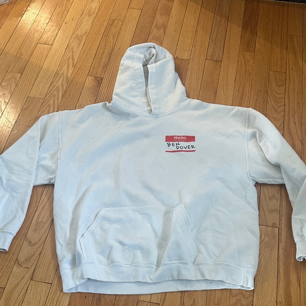 White Hoodie with Graphic Print